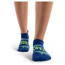 Load image into Gallery viewer, Balega Grit & Grace "Start Today" No Show Sock  Neon Blue/Mellow Lime