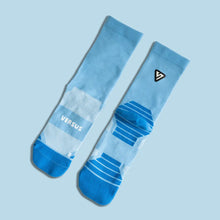 Load image into Gallery viewer, Versus Classic Blue Active Crew Tab Socks