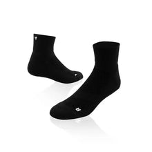 Load image into Gallery viewer, Versus Black Running Quarter Socks