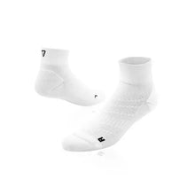 Load image into Gallery viewer, Versus White Running Quarter Socks
